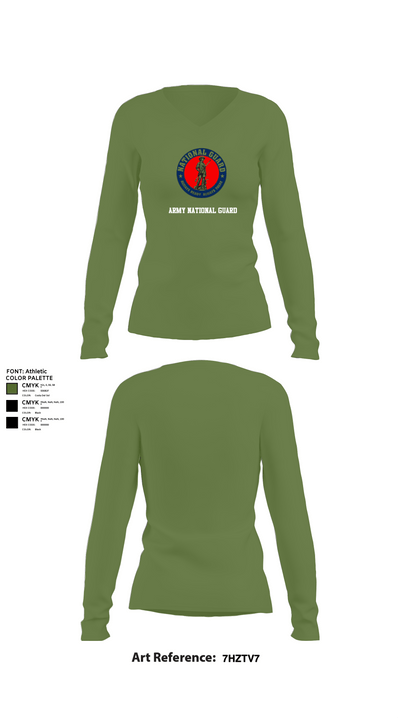 Army National GuardCruise 18160230 Women's Long Sleeve V-neck Shirt - 40