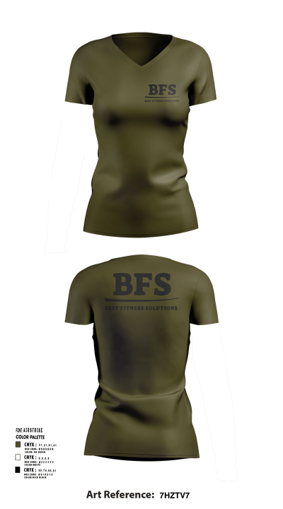 Best fitness solutions Women's Short Sleeve V-neck Shirt - 43
