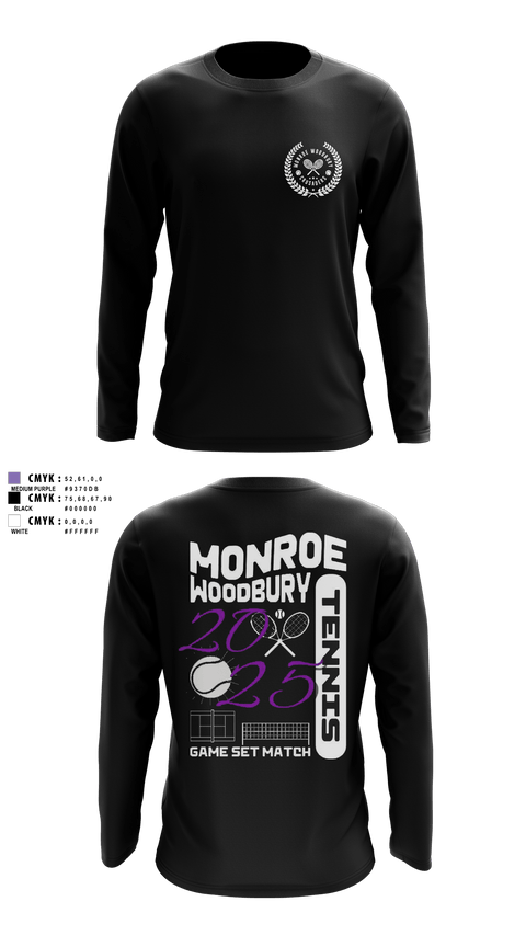 Long Sleeve Performance Shirt, Monroe Woodbury, Tennis, Teamtime, Team time, sublimation, custom sports apparel, team uniforms, spirit wear, spiritwear, sports uniforms, custom shirts, team store, custom team store, fundraiser sports, apparel fundraiser