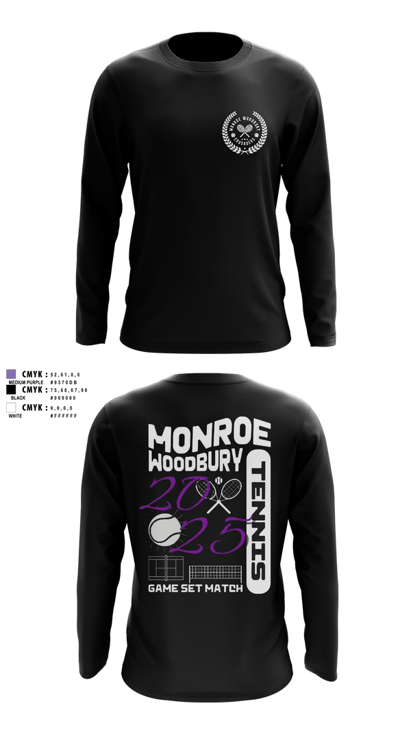 Long Sleeve Performance Shirt, Monroe Woodbury, Tennis, Teamtime, Team time, sublimation, custom sports apparel, team uniforms, spirit wear, spiritwear, sports uniforms, custom shirts, team store, custom team store, fundraiser sports, apparel fundraiser