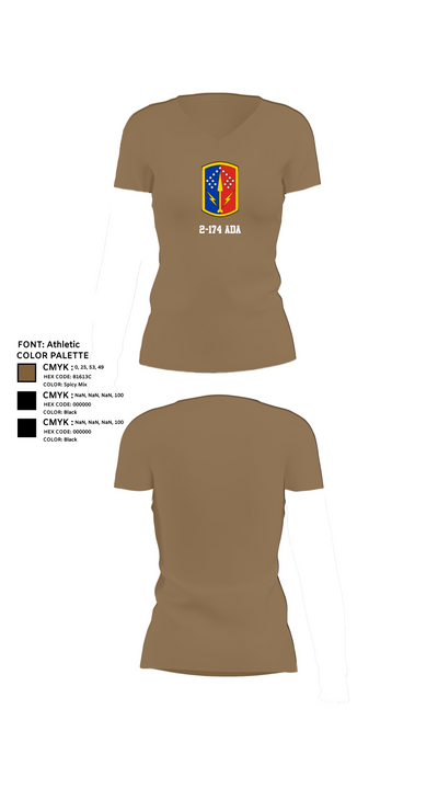 2-174 ADA 22453526 Women's Short Sleeve V-neck Shirt - 4
