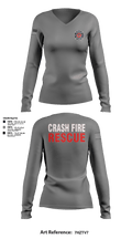 ISA Air base Fire Dept. 19172110 Women's Long Sleeve V-neck Shirt - 67