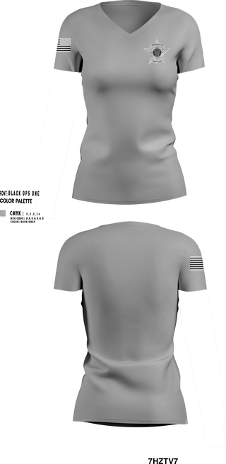 Womens Short Sleeve Vneck Shirt, Hays County Sheriff’s Office, , Teamtime, Team time, sublimation, custom sports apparel, team uniforms, spirit wear, spiritwear, sports uniforms, custom shirts, team store, custom team store, fundraiser sports, apparel fundraiser