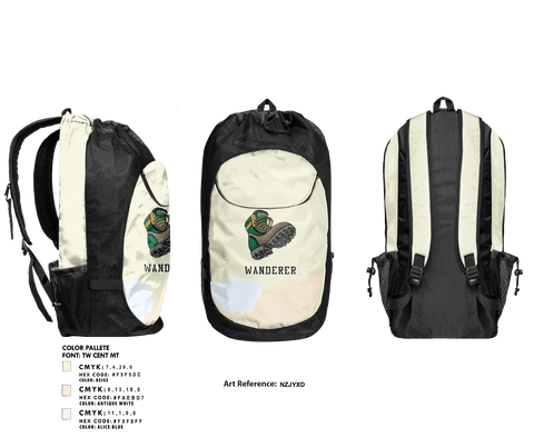 Gear Bag, Wanderer, Cross Country, Teamtime, Team time, sublimation, custom sports apparel, team uniforms, spirit wear, spiritwear, sports uniforms, custom shirts, team store, custom team store, fundraiser sports, apparel fundraiser