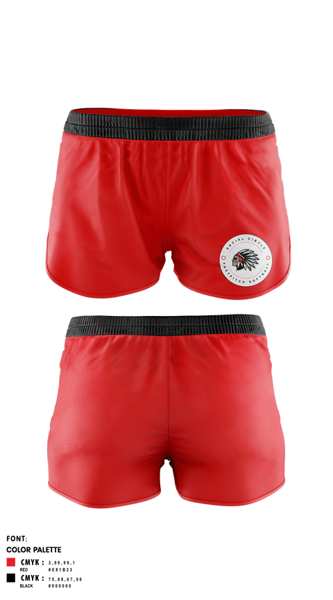Womens Shorts, Social Circle Middle School Softball, Softball, Teamtime, Team time, sublimation, custom sports apparel, team uniforms, spirit wear, spiritwear, sports uniforms, custom shirts, team store, custom team store, fundraiser sports, apparel fundraiser