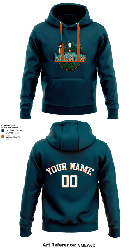 Hoodie, Midwest Monsters, Men's Basketball, Teamtime, Team time, sublimation, custom sports apparel, team uniforms, spirit wear, spiritwear, sports uniforms, custom shirts, team store, custom team store, fundraiser sports, apparel fundraiser