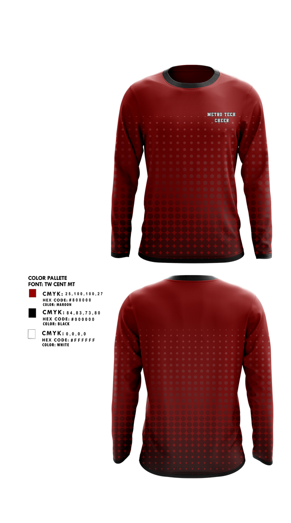 Long Sleeve Performance Shirt, Metro Tech Cheer, Cheer, Teamtime, Team time, sublimation, custom sports apparel, team uniforms, spirit wear, spiritwear, sports uniforms, custom shirts, team store, custom team store, fundraiser sports, apparel fundraiser