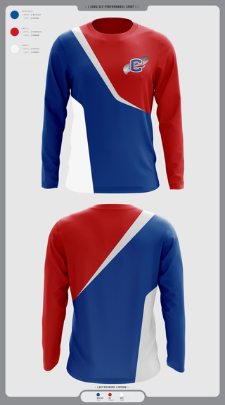 Long Sleeve Performance Shirt, Cleveland Blue Raiders, Track & Field, Teamtime, Team time, sublimation, custom sports apparel, team uniforms, spirit wear, spiritwear, sports uniforms, custom shirts, team store, custom team store, fundraiser sports, apparel fundraiser