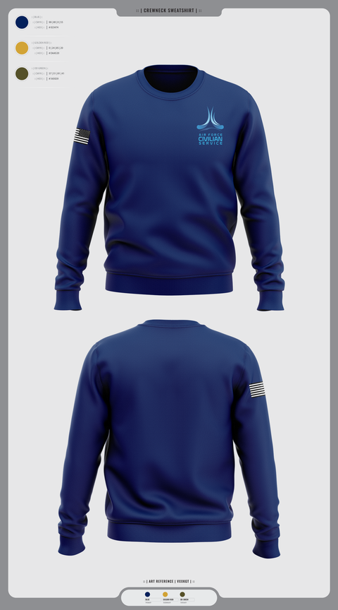 Crew Neck Sweatshirt, 9th Civil Engineer Squadron, , Teamtime, Team time, sublimation, custom sports apparel, team uniforms, spirit wear, spiritwear, sports uniforms, custom shirts, team store, custom team store, fundraiser sports, apparel fundraiser
