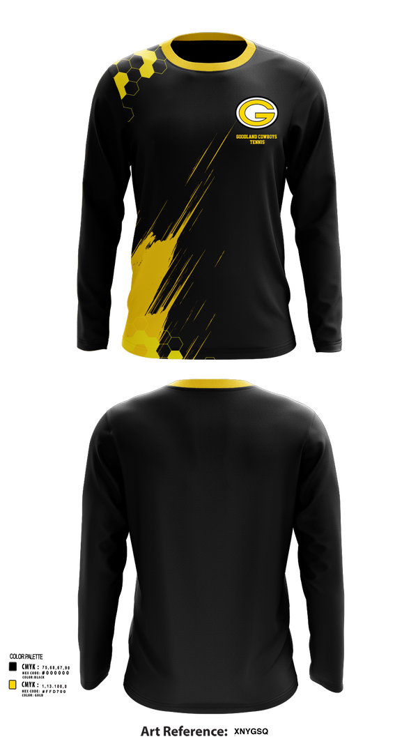 Long Sleeve Performance Shirt, Goodland Cowboys Tennis, Tennis, Teamtime, Team time, sublimation, custom sports apparel, team uniforms, spirit wear, spiritwear, sports uniforms, custom shirts, team store, custom team store, fundraiser sports, apparel fundraiser