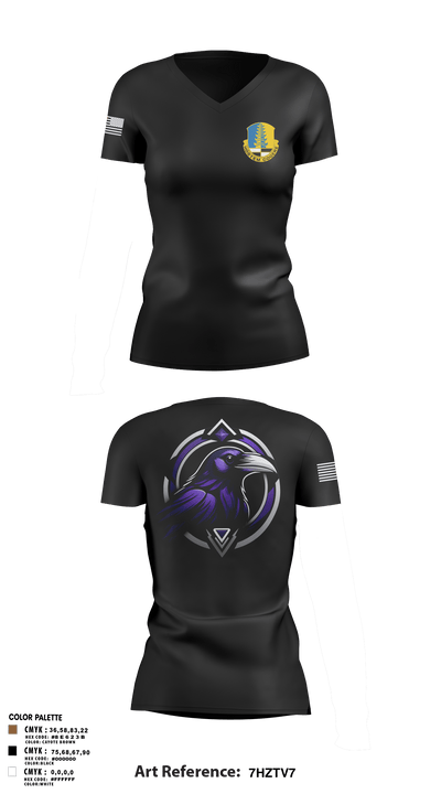 319th IEW Women's Short Sleeve V-neck Shirt - 3