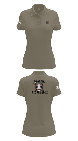 Womens Short Sleeve Performance Polo, 526th ECC Desperados FMT, , Teamtime, Team time, sublimation, custom sports apparel, team uniforms, spirit wear, spiritwear, sports uniforms, custom shirts, team store, custom team store, fundraiser sports, apparel fundraiser