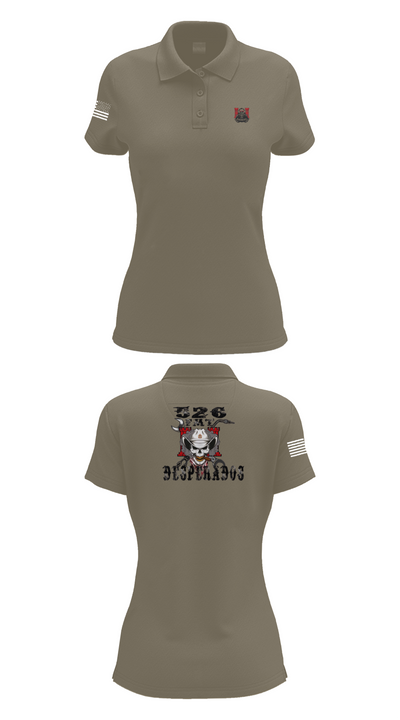 526th ECC Desperados FMT 5277023 Women's Short Sleeve Performance Polo  - 75