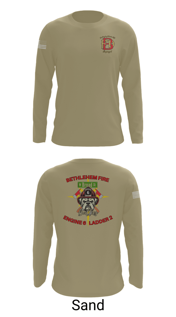 Long Sleeve Performance Shirt, Bethlehem Fire Department E6/L2, , Teamtime, Team time, sublimation, custom sports apparel, team uniforms, spirit wear, spiritwear, sports uniforms, custom shirts, team store, custom team store, fundraiser sports, apparel fundraiser