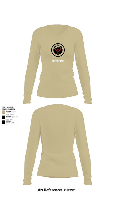 593rd esc 84588432 Women's Long Sleeve V-neck Shirt - 82