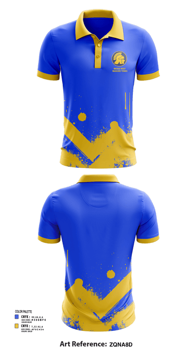Wausau West Warriors Tennis 24400380 Short Sleeve Performance Polo - 54