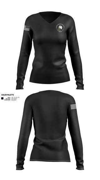 Womens Long Sleeve Vneck Shirt, GE IOC/RIT, , Teamtime, Team time, sublimation, custom sports apparel, team uniforms, spirit wear, spiritwear, sports uniforms, custom shirts, team store, custom team store, fundraiser sports, apparel fundraiser