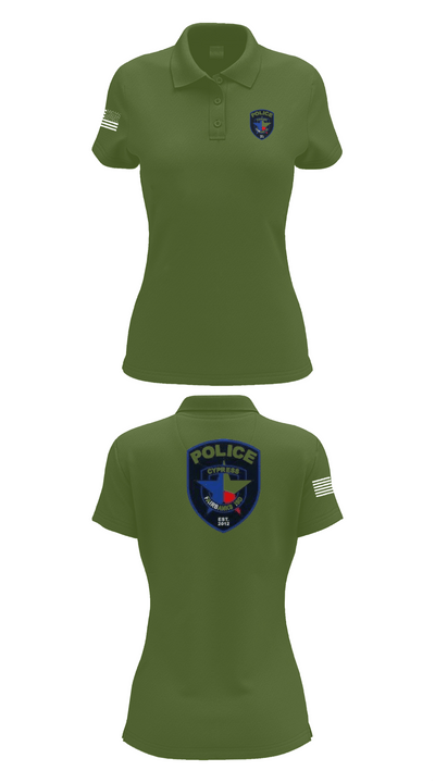 Cypress- Fairbanks ISD Police Department 56419862 Women's Short Sleeve Performance Polo  - 52