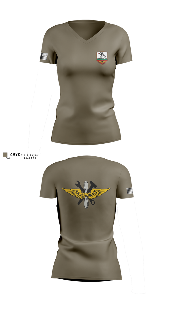 Womens Short Sleeve Vneck Shirt, Blacksmiths, National Guard, Teamtime, Team time, sublimation, custom sports apparel, team uniforms, spirit wear, spiritwear, sports uniforms, custom shirts, team store, custom team store, fundraiser sports, apparel fundraiser