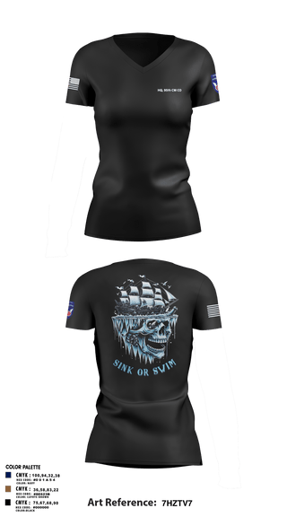 Womens Short Sleeve Vneck Shirt, HQ, 95th CM CO, Army, Teamtime, Team time, sublimation, custom sports apparel, team uniforms, spirit wear, spiritwear, sports uniforms, custom shirts, team store, custom team store, fundraiser sports, apparel fundraiser