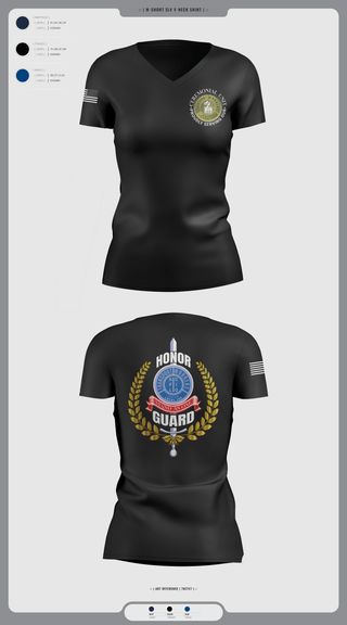 Womens Short Sleeve Vneck Shirt, Twu Local 100 Ceremonial Unit & Honor Guard, , Teamtime, Team time, sublimation, custom sports apparel, team uniforms, spirit wear, spiritwear, sports uniforms, custom shirts, team store, custom team store, fundraiser sports, apparel fundraiser