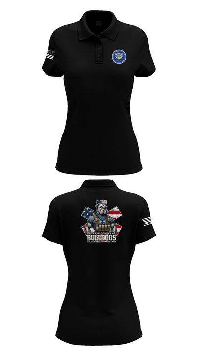 Bravo Company Bulldogs 26926733 Women's Short Sleeve Performance Polo  - 35