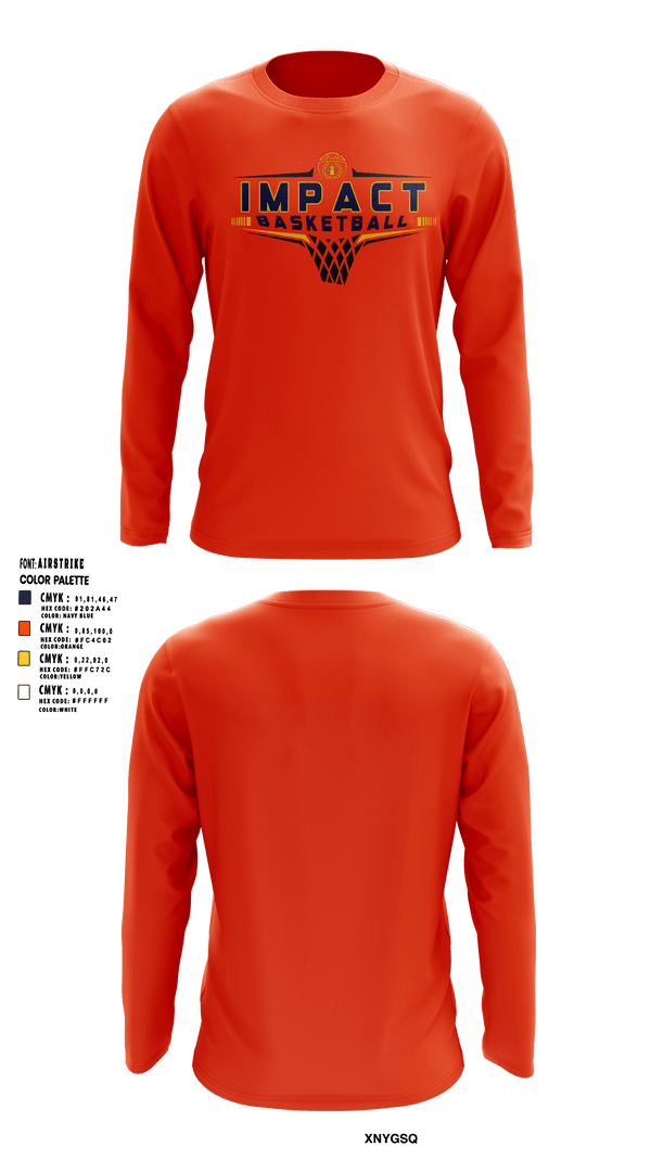 Long Sleeve Performance Shirt, Illinois Impact Basketball, Men's Basketball, Teamtime, Team time, sublimation, custom sports apparel, team uniforms, spirit wear, spiritwear, sports uniforms, custom shirts, team store, custom team store, fundraiser sports, apparel fundraiser