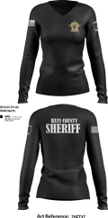 Hays County Sheriff’s Office 39669531 Women's Long Sleeve V-neck Shirt - 50