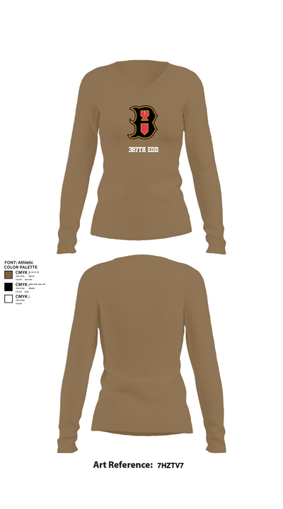 387th EOD 88373306 Women's Long Sleeve V-neck Shirt - 2