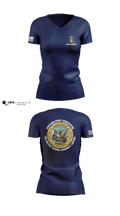 US Naval Sea Cadets Shark Division 57906218 Women's Short Sleeve V-neck Shirt - 4