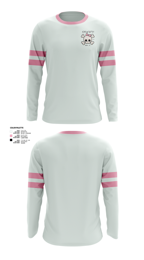 Long Sleeve Performance Shirt, Cycopaths, Cycling, Teamtime, Team time, sublimation, custom sports apparel, team uniforms, spirit wear, spiritwear, sports uniforms, custom shirts, team store, custom team store, fundraiser sports, apparel fundraiser