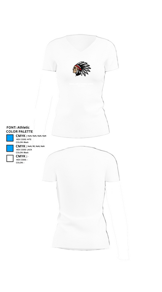 Womens Short Sleeve Vneck Shirt, Social Circle Middle School Softball, Softball, Teamtime, Team time, sublimation, custom sports apparel, team uniforms, spirit wear, spiritwear, sports uniforms, custom shirts, team store, custom team store, fundraiser sports, apparel fundraiser