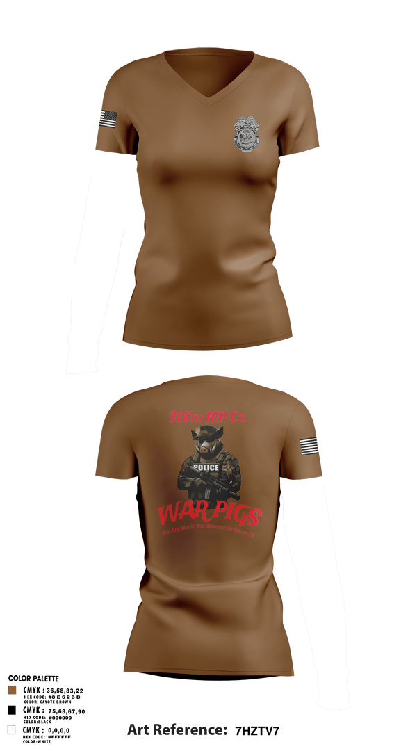 Womens Short Sleeve Vneck Shirt, 328th MP Co., , Teamtime, Team time, sublimation, custom sports apparel, team uniforms, spirit wear, spiritwear, sports uniforms, custom shirts, team store, custom team store, fundraiser sports, apparel fundraiser
