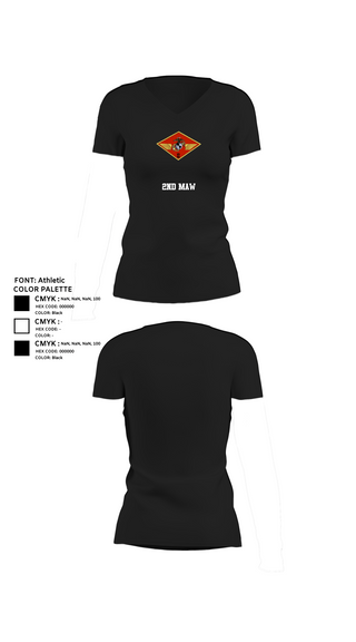 Womens Short Sleeve Vneck Shirt, 2nd MAW, , Teamtime, Team time, sublimation, custom sports apparel, team uniforms, spirit wear, spiritwear, sports uniforms, custom shirts, team store, custom team store, fundraiser sports, apparel fundraiser