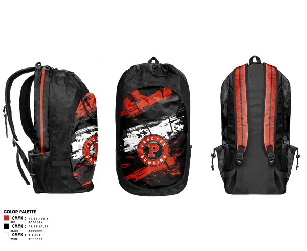 Gear Bag, Proctor Raiders, Bowling, Teamtime, Team time, sublimation, custom sports apparel, team uniforms, spirit wear, spiritwear, sports uniforms, custom shirts, team store, custom team store, fundraiser sports, apparel fundraiser