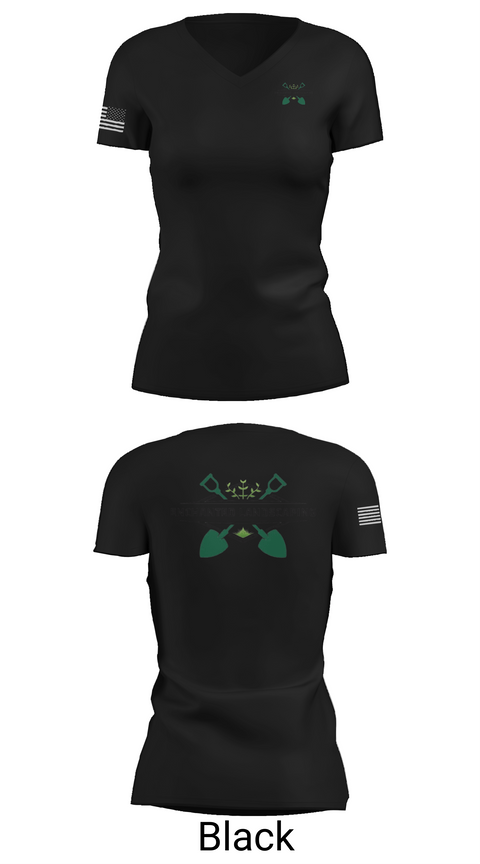 Womens Short Sleeve Vneck Shirt, Enchanted Landscaping, , Teamtime, Team time, sublimation, custom sports apparel, team uniforms, spirit wear, spiritwear, sports uniforms, custom shirts, team store, custom team store, fundraiser sports, apparel fundraiser