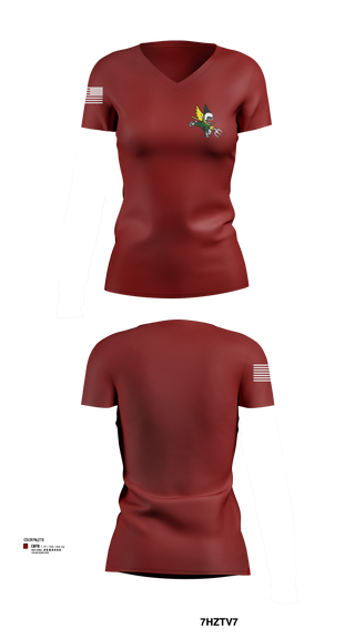 Womens Short Sleeve Vneck Shirt, 124th ATKS, , Teamtime, Team time, sublimation, custom sports apparel, team uniforms, spirit wear, spiritwear, sports uniforms, custom shirts, team store, custom team store, fundraiser sports, apparel fundraiser