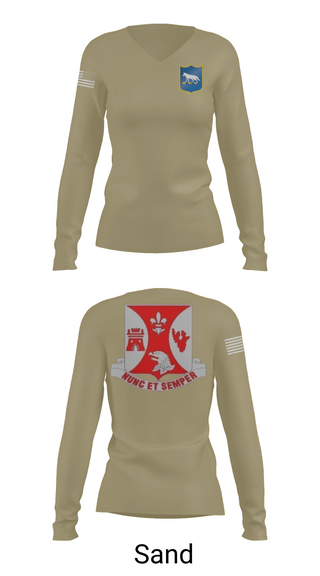 Womens Long Sleeve Vneck Shirt, 2/196th RTI, , Teamtime, Team time, sublimation, custom sports apparel, team uniforms, spirit wear, spiritwear, sports uniforms, custom shirts, team store, custom team store, fundraiser sports, apparel fundraiser