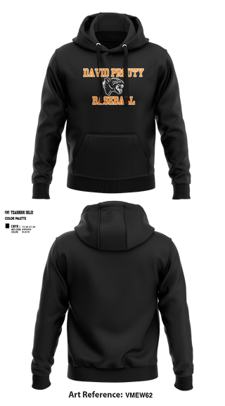 Hoodie, David Prouty Panthers Baseball, Baseball, Teamtime, Team time, sublimation, custom sports apparel, team uniforms, spirit wear, spiritwear, sports uniforms, custom shirts, team store, custom team store, fundraiser sports, apparel fundraiser