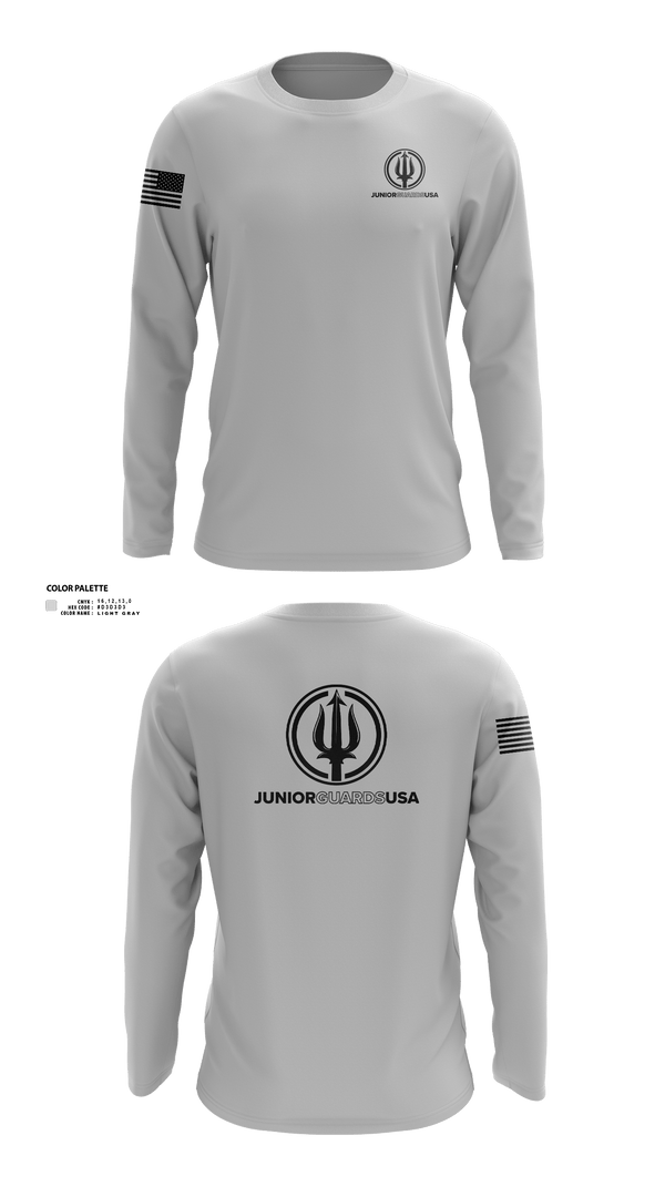 Long Sleeve Performance Shirt, Junior Guards USA, Swimming, Teamtime, Team time, sublimation, custom sports apparel, team uniforms, spirit wear, spiritwear, sports uniforms, custom shirts, team store, custom team store, fundraiser sports, apparel fundraiser