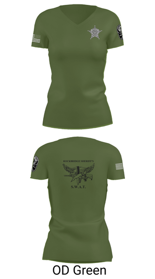 Womens Short Sleeve Vneck Shirt, Rockbridge County SWAT, , Teamtime, Team time, sublimation, custom sports apparel, team uniforms, spirit wear, spiritwear, sports uniforms, custom shirts, team store, custom team store, fundraiser sports, apparel fundraiser