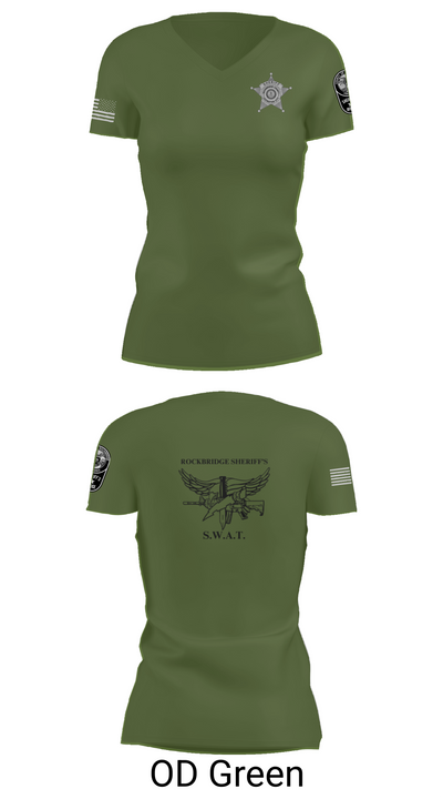 Rockbridge County SWAT 87901161 Women's Short Sleeve V-neck Shirt - 46