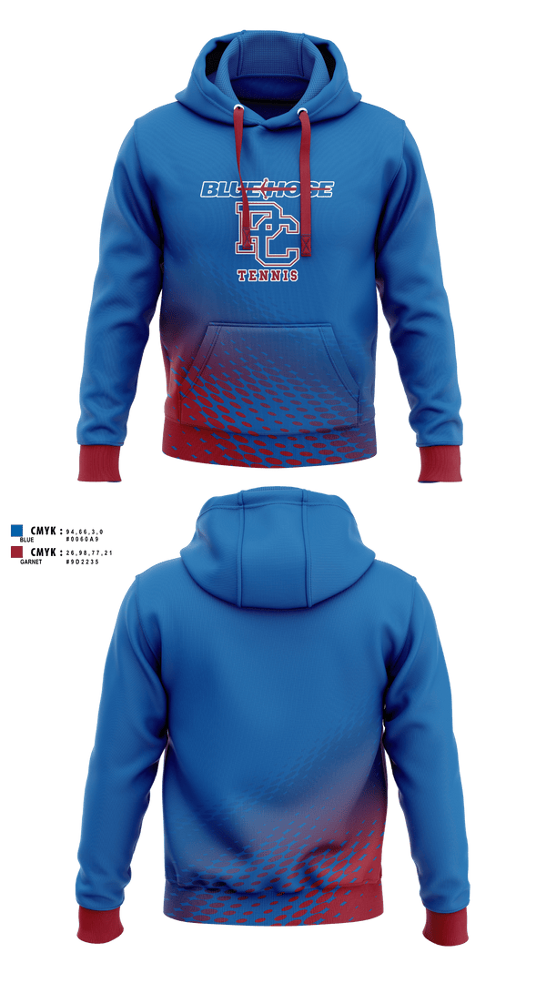 Hoodie, Presbyterian College Men's Tennis, Tennis, Teamtime, Team time, sublimation, custom sports apparel, team uniforms, spirit wear, spiritwear, sports uniforms, custom shirts, team store, custom team store, fundraiser sports, apparel fundraiser