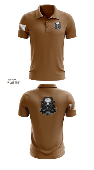 Short Sleeve Performance Polo, 1-153 IN Scout Platoon, National Guard, Teamtime, Team time, sublimation, custom sports apparel, team uniforms, spirit wear, spiritwear, sports uniforms, custom shirts, team store, custom team store, fundraiser sports, apparel fundraiser