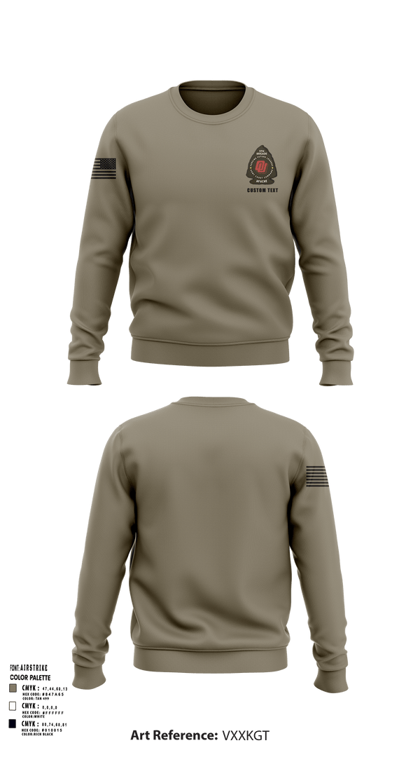 Crew Neck Sweatshirt, , Army, Teamtime, Team time, sublimation, custom sports apparel, team uniforms, spirit wear, spiritwear, sports uniforms, custom shirts, team store, custom team store, fundraiser sports, apparel fundraiser