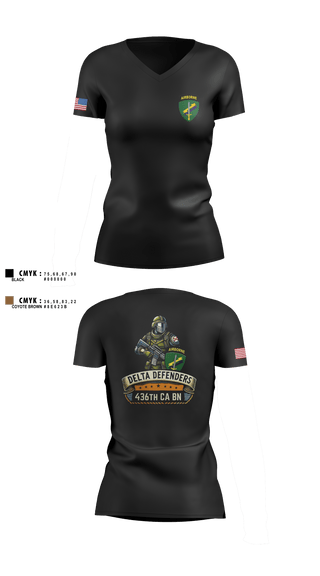 Womens Short Sleeve Vneck Shirt, D Co 436th CA BN, , Teamtime, Team time, sublimation, custom sports apparel, team uniforms, spirit wear, spiritwear, sports uniforms, custom shirts, team store, custom team store, fundraiser sports, apparel fundraiser