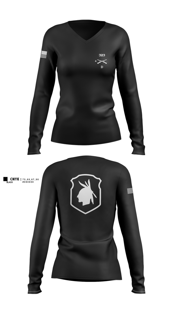 Womens Long Sleeve Vneck Shirt, D 4-323, , Teamtime, Team time, sublimation, custom sports apparel, team uniforms, spirit wear, spiritwear, sports uniforms, custom shirts, team store, custom team store, fundraiser sports, apparel fundraiser