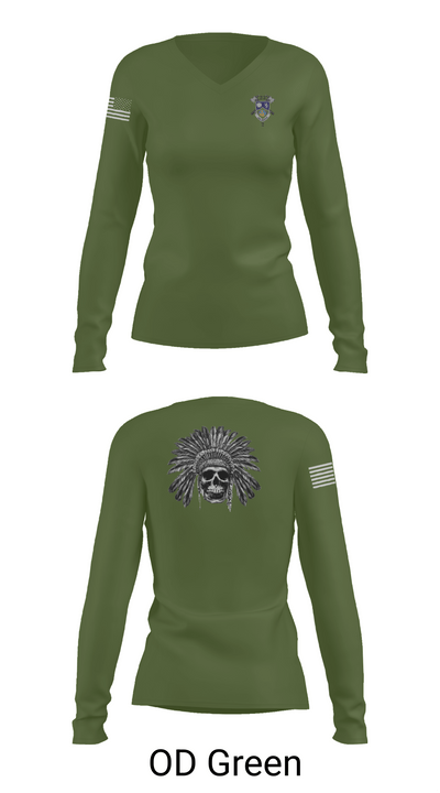 2-23IN CRAZYHORSE CO. 51563719 Women's Long Sleeve V-neck Shirt - 57