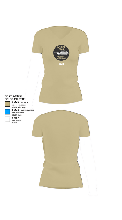 TMO 74383076 Women's Short Sleeve V-neck Shirt - 84