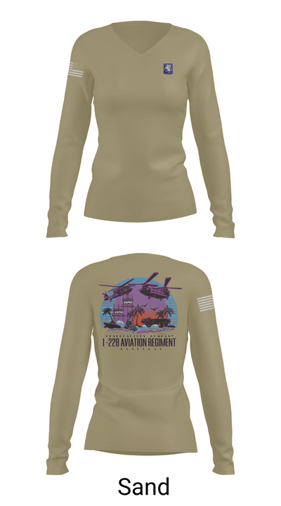 1-228 HHC Phantoms 17599849 Women's Long Sleeve V-neck Shirt - 97